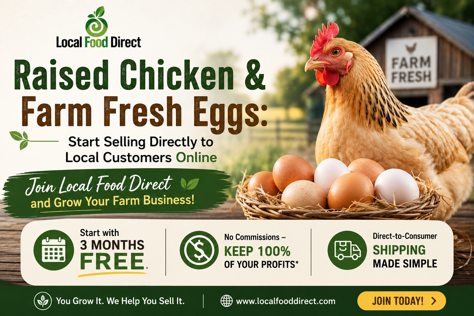 Raised Chicken & Farm Fresh Eggs