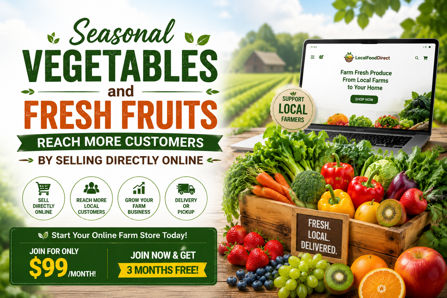 Seasonal Vegetables and Fresh Fruits