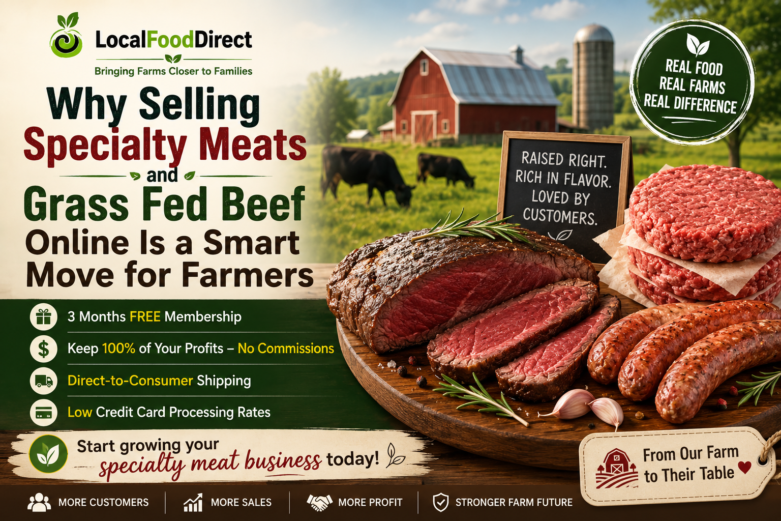 Why Selling Specialty Meats and Grass Fed Beef Online Is a Smart Move for Farmers